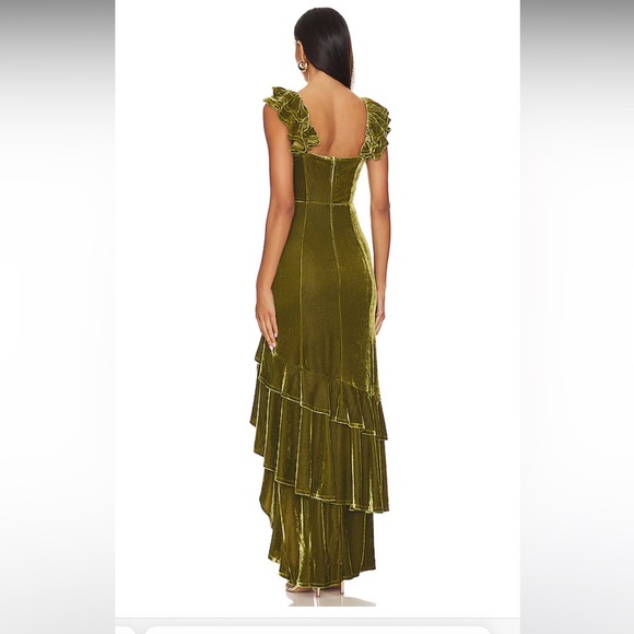 Tularosa velvet green dress - Picture 3 of 9